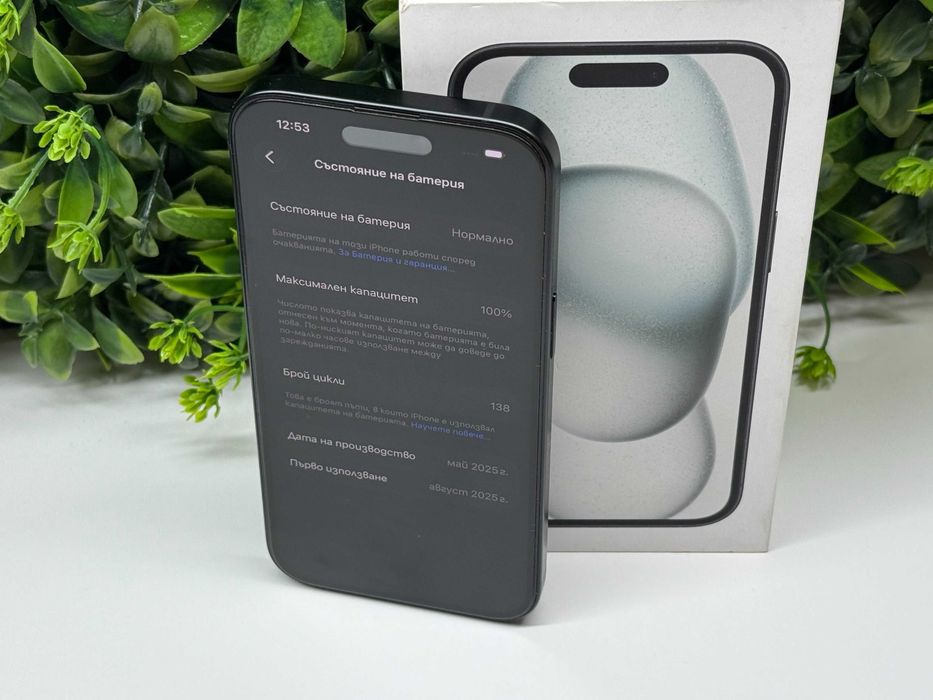 ! КаТо НоВо ! iPhone 15 128GB 100% батерия Гаранция