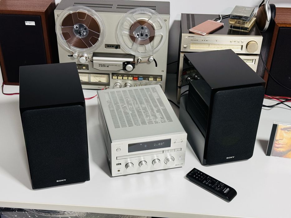 Micro sistem audio Premium SONY CMT-G1iP,piano black,telecomandă,10/10