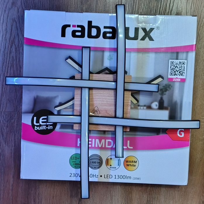 Plafoniera LED Heimdall 2281,20W,1300lm,lumina calda,negru,modern,Nou!