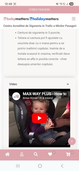 Scaun de mașină Britax Romer max Way plus 9-25 kg