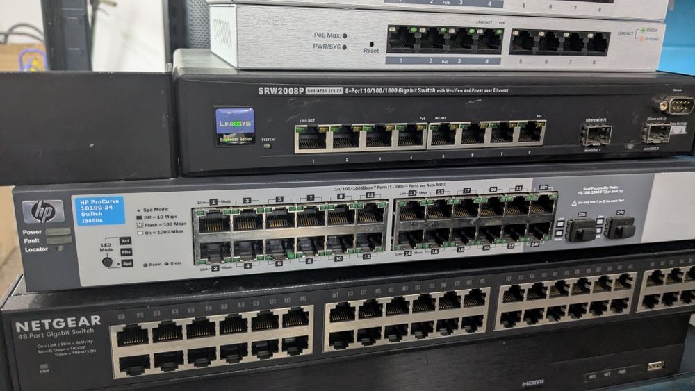 Switch cu 24 și 48 porturi gigabit, Poe și non Poe cu și fără manageme