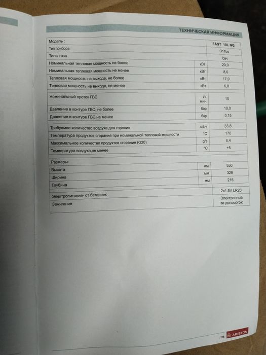 Газовая колонка новая