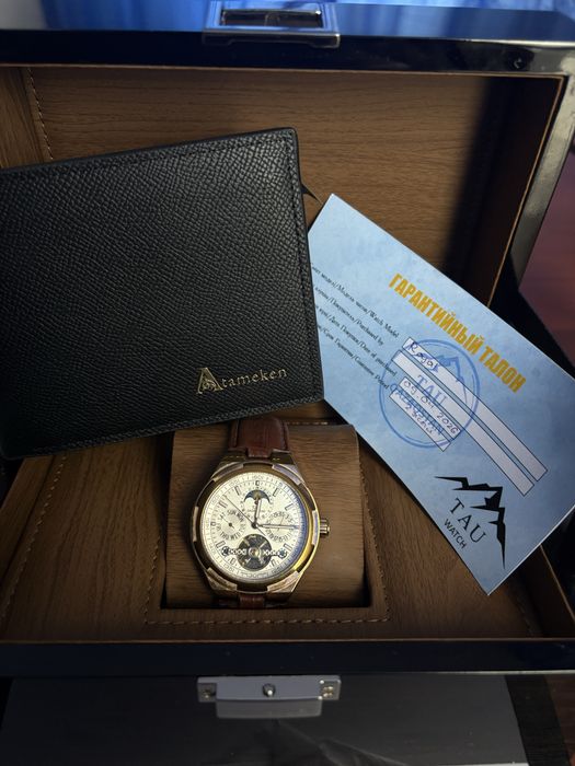 TAU Watch сағаты + былғары портмоне