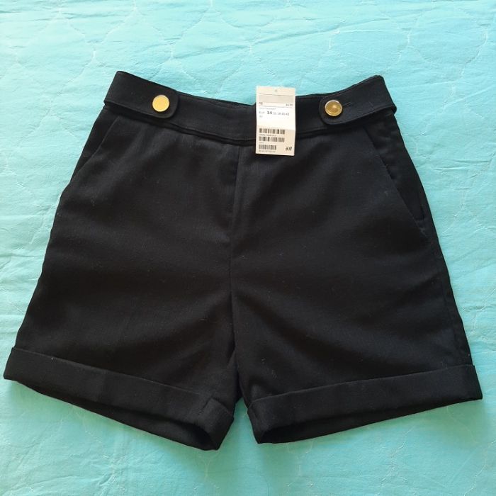 Дамски къс панталон Н&М за есен-зима, размер 34. НОВ! С етикет!