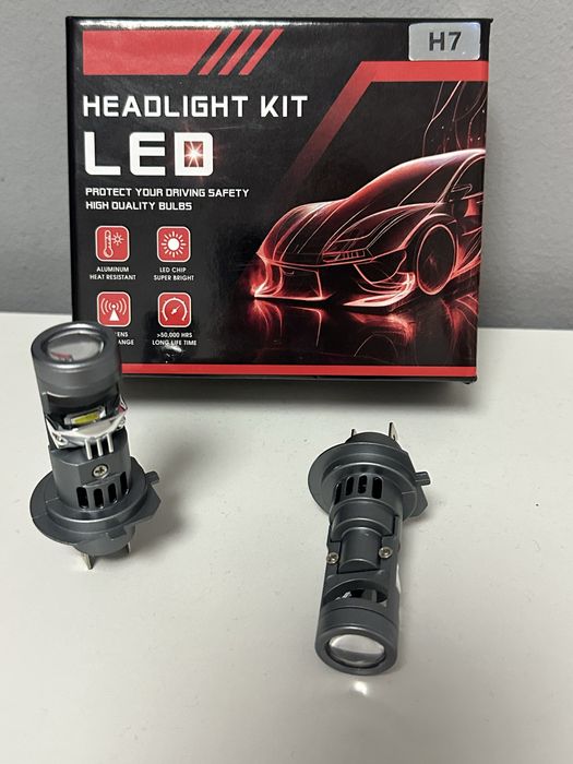 Set 2 becuri led cu lupa H7 LED - PROMOȚIE ‼️