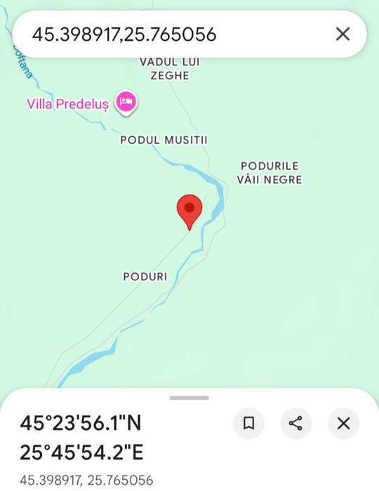 Teren 1237 mp Zona Poduri Trăisteni Prahova