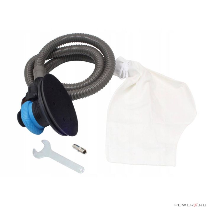 Slefuitor pneumatic excentric cu furtun si sac pentru aspirare, 150