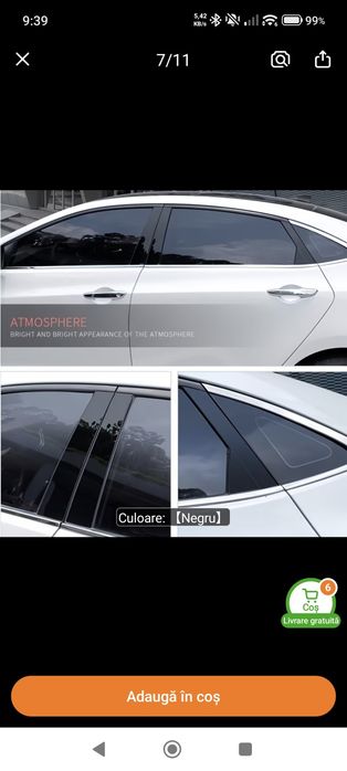 Folie protecție stâlpi auto