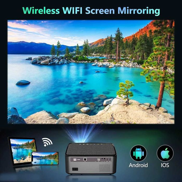 Чисто нов Full HD Смарт Проектор VGKE T28 с Android и Wi-Fi ...