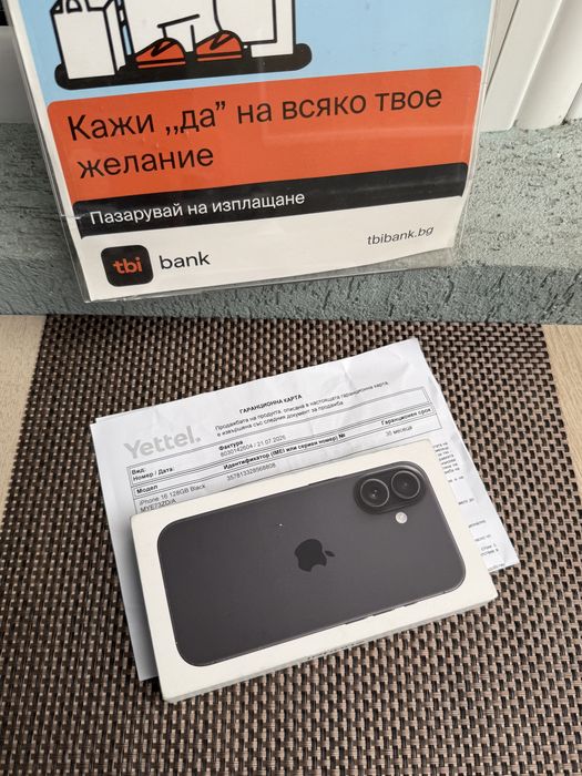 Нов•iphone 16 Black 36М Гар! ЛИЗИНГ 25€/м айфон 16 128GB