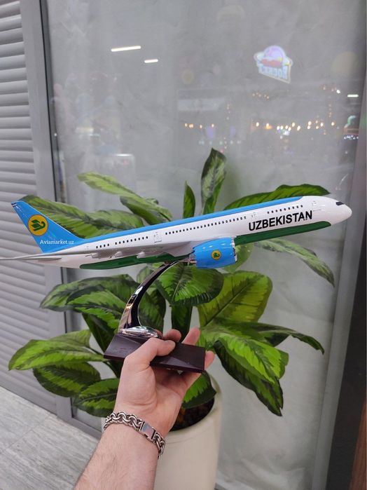 Самолет Boeing 787-8 Dream Liner Uzbekistan Airways отличный подарок