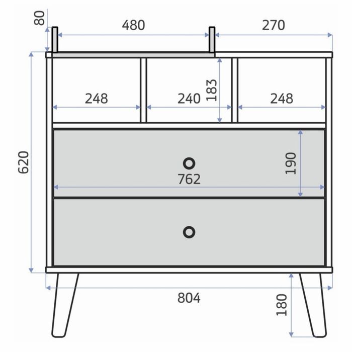 Пеленальный комод Pituso