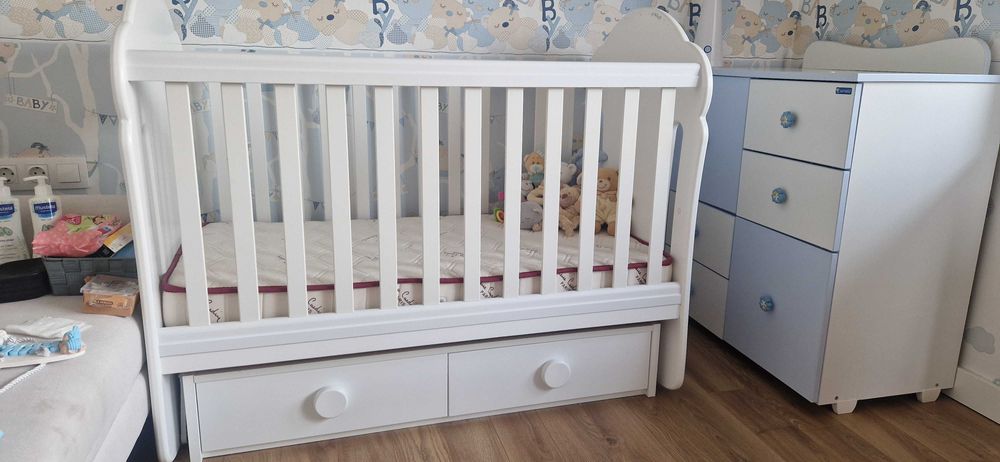 Бебешко/Детско легло дървено/МДФ