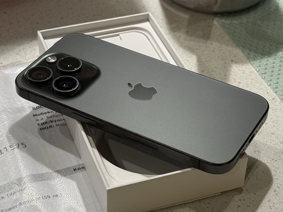 iPhone 15 Pro 128GB Black Esim – Гаранция, Като НОВ, 97% Батерия!