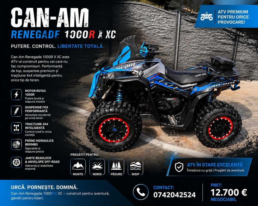 De vânzare Can-Am Renegade 1000R – 2017 – 89 CP