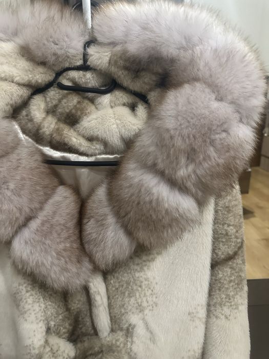 Естествен косъм палто