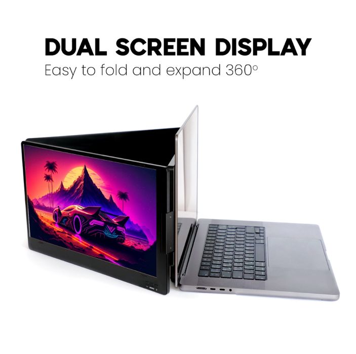 Display portabil 14’ cu 2 monitoare