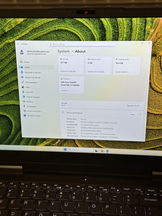 Laptop Gaming Lenovo – i5 Gen 12 / RTX 3060 6GB 105W /16GB RAM Perfect