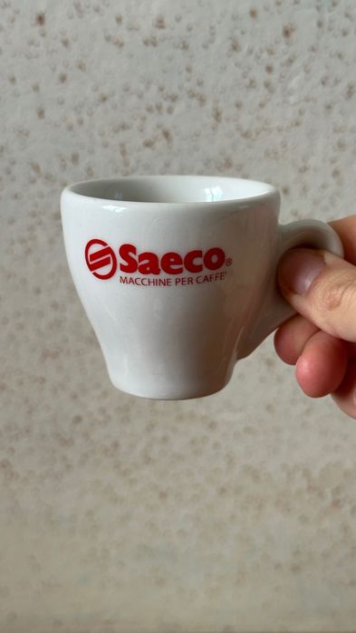 Set 6 cești Saeco cu farfurie