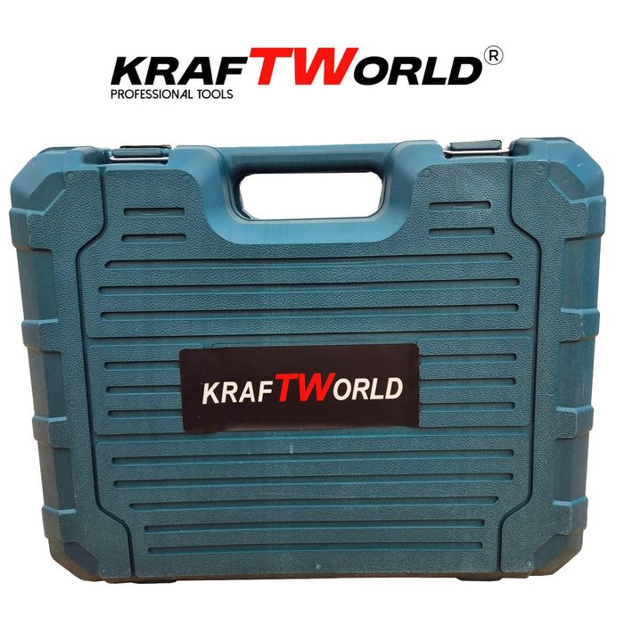 Акумулаторен Безчетков Ударен Винтоверт KraftWorld с 111 части Комплек