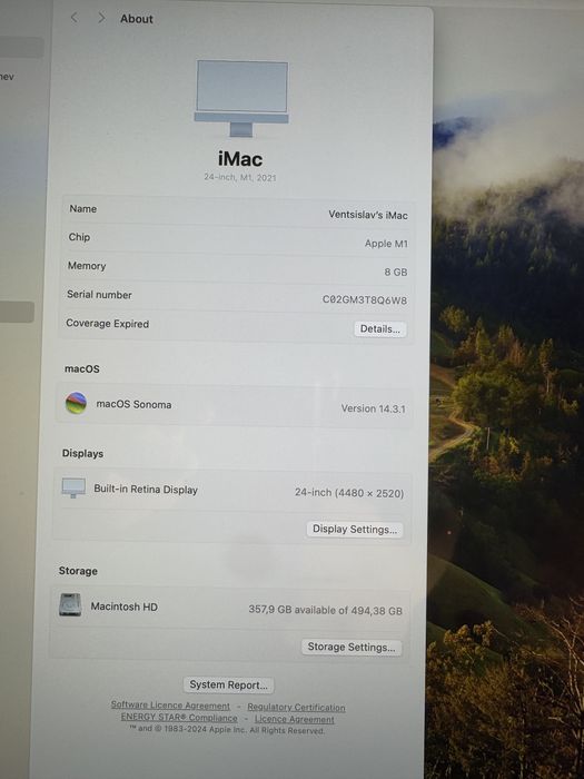 iMac 24-inch Apple M1 2021