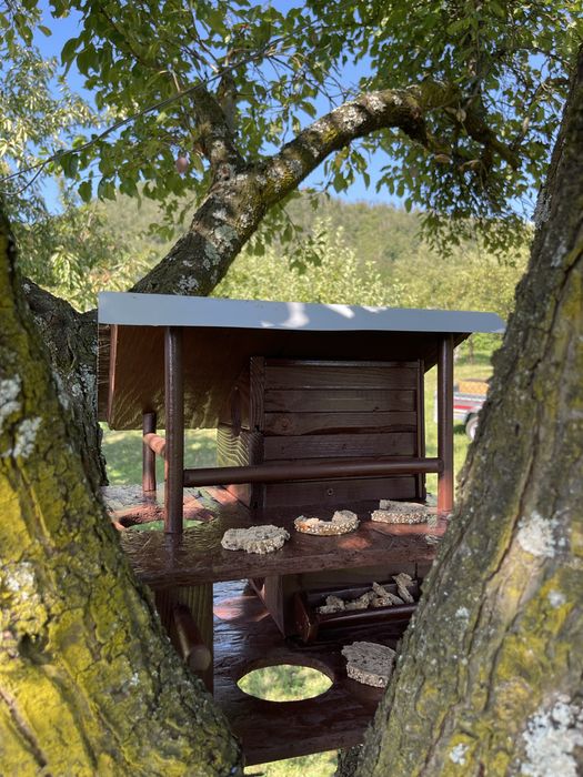 Căsuță pentru păsărele și veverițe – 40×40×40 cm