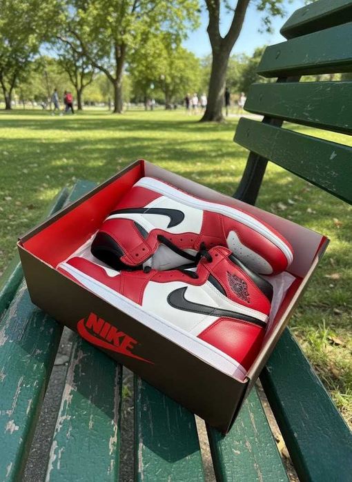 Adidasi Nike Jordan 1 High Chicago Red - Adidasi Fete Baieti