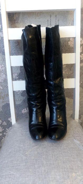Сапоги кожанные осень-весна б/у