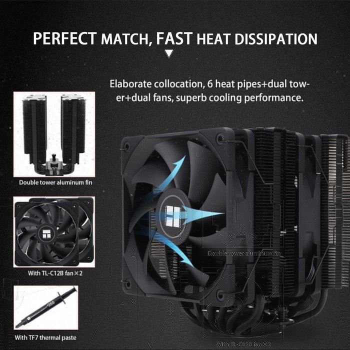 Thermalright Peerless Assassin 120 Black въздушен охладител за CPU