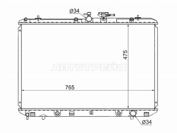 Радиатор охлаждения двигателя  Toyota Highlander