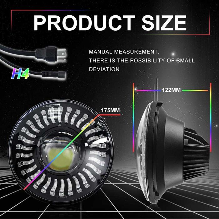 Faruri 7″ Jeep Wrangler / Nissan PATROL Bluetooth “CHAMPION” 2023 200w