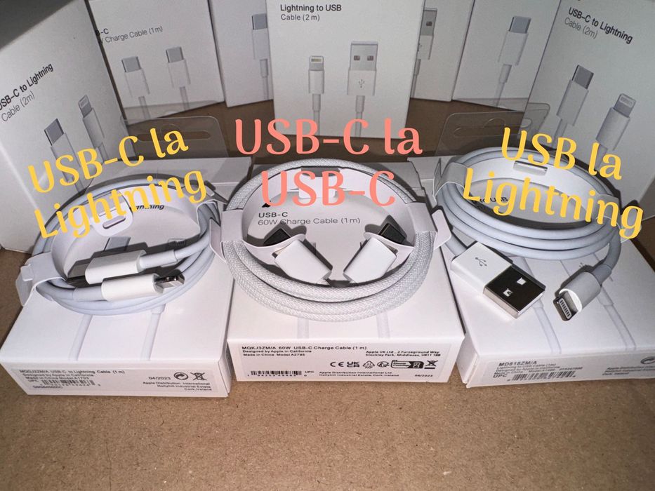 Cablu iPhone  Usbc usb Lightning iPhone 17 16 cm15/14 13 12 11 X 7 8