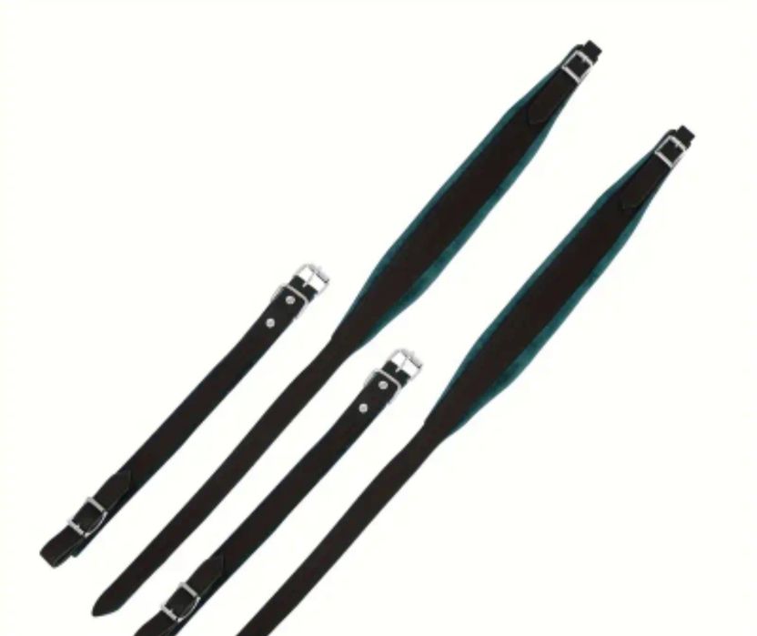 Curele de  acordeon culoarea negru cu verde