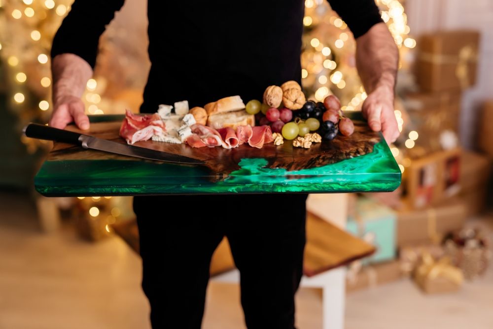 Elemente din lemn masiv și rășină epoxidica!