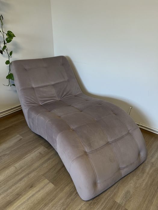 Fotoliu şezlong chaise Casa Rusu (roz pudrat)