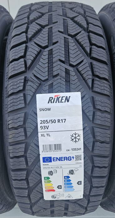 205/50 R17, 93V XL, RIKEN (by Michelin), Anvelope iarna M+S Protecție janta