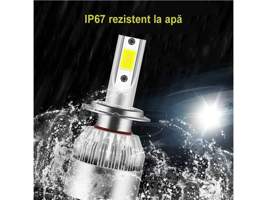 Becuri auto faruri LED H8 H9 H11 Seria C6 puternica lumina lumini
