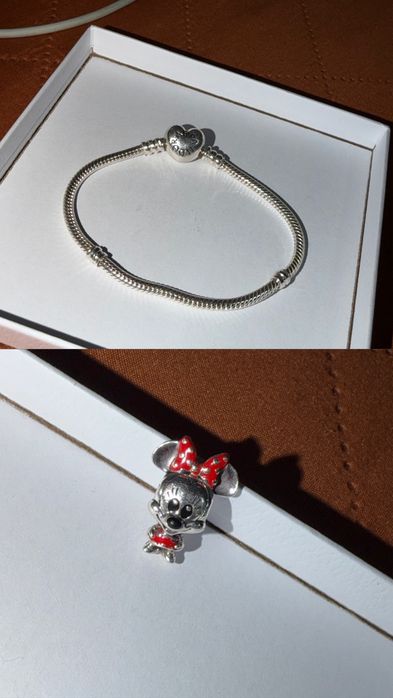 Bratara pandora si talisman disnay cu Minnie Mouse pandora stare excelenta!