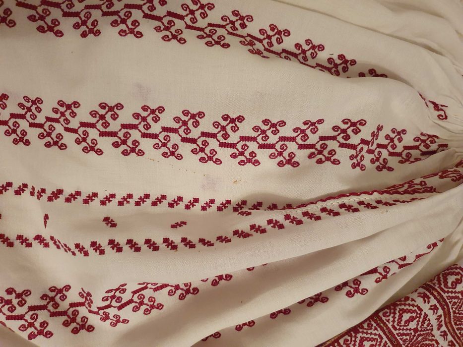 Costum de Gorj cu fir metalic si haina schilereasca/ie Gorj cu fir