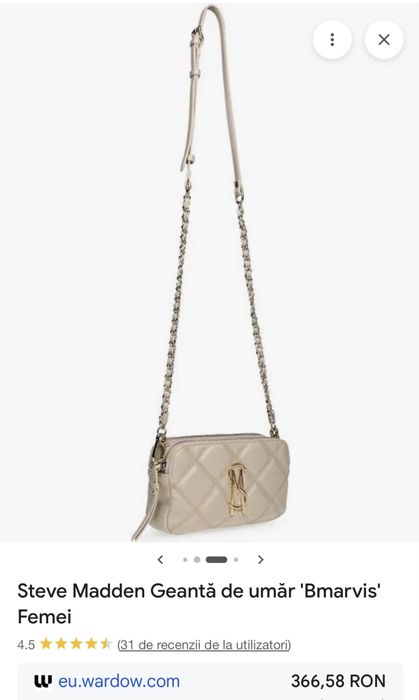 Steve madden bej piele naturala crossbody
