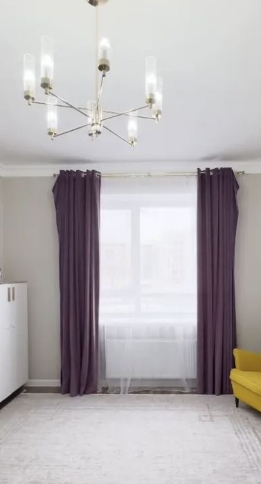 Гардины настенные три штуки и шторы