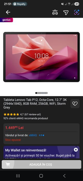 Tableta lenovo tab p12