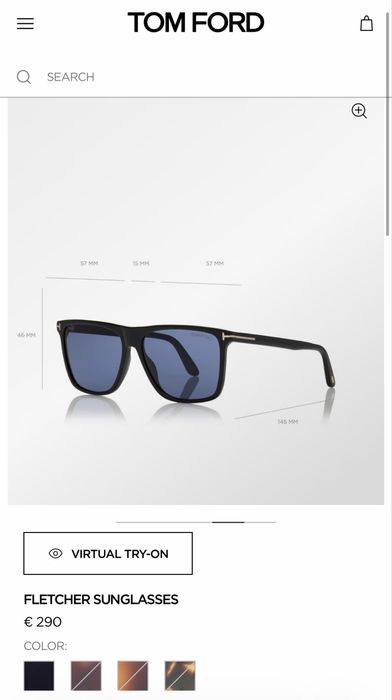 Чисто нови Tom Ford слънчеви очила с кутия и калъф