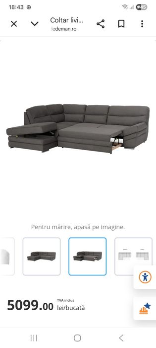 Colțar extensibilă