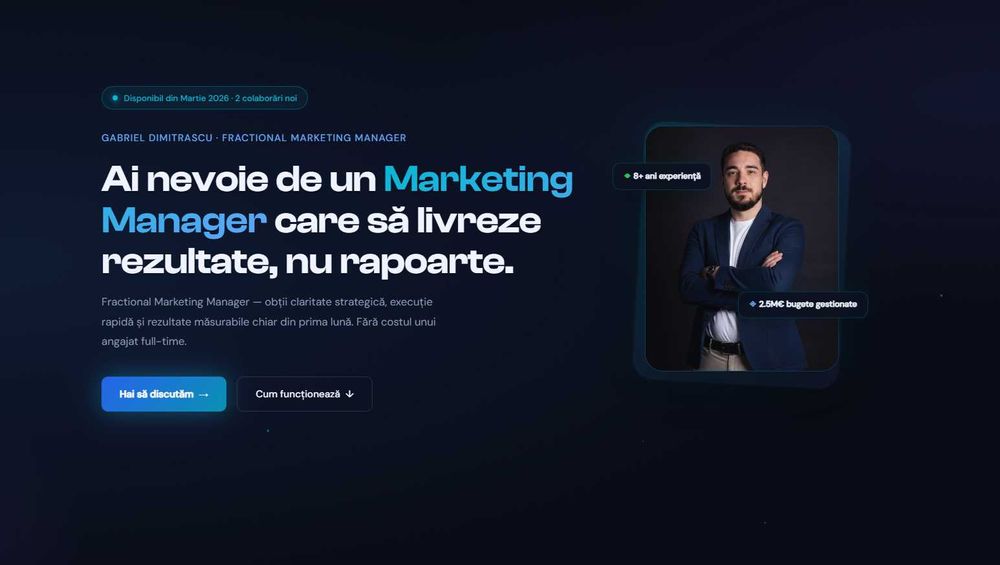 Ofer Strategie marketing, campanii, design grafic | 10 ani experienta