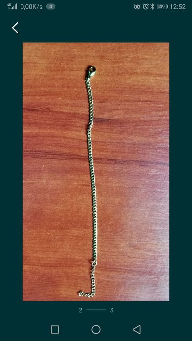 Brățară din inox suflat cu aur.