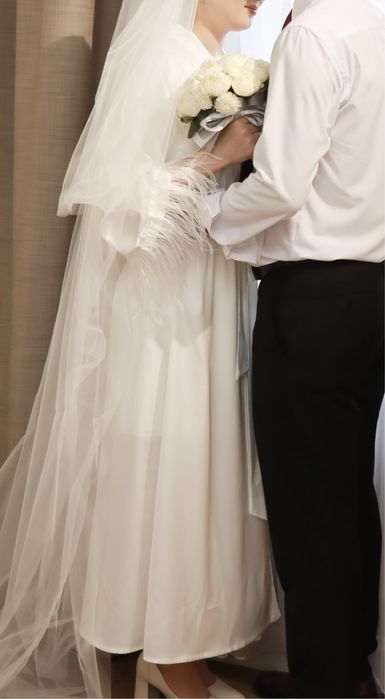 Белая сорочка с накидкой