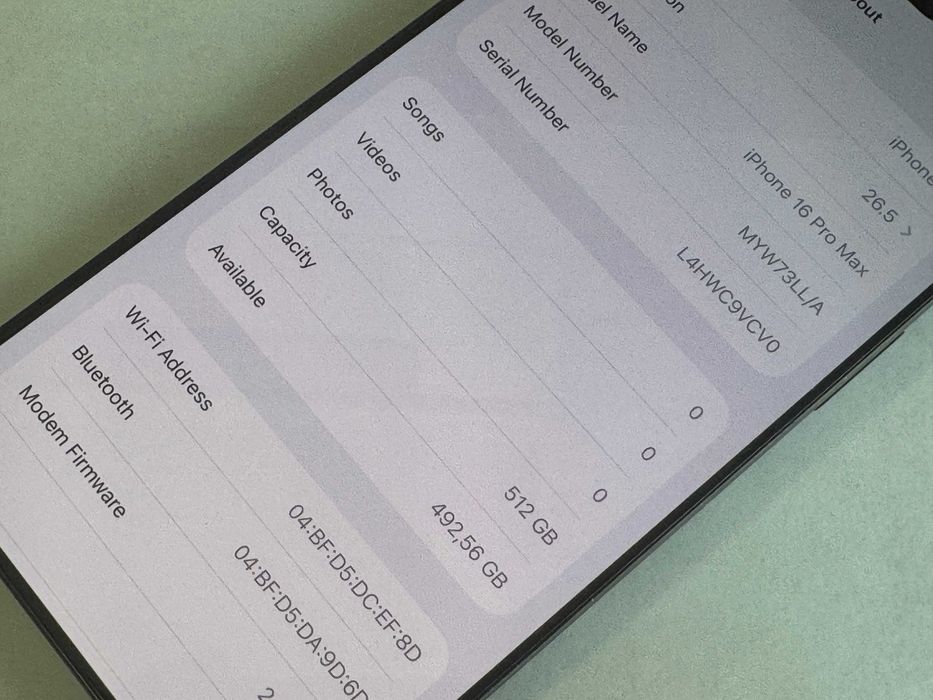 iPhone 16 Pro Max 512gb 98% батерия.ESIM