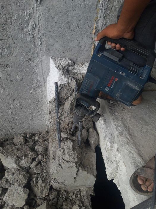 Perfiratir xizmati beton buzish tiransha qazish teshik teshish eshik