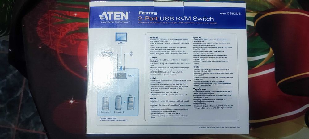 Продавам 2-Port USB KVM Switch